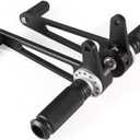 Motorcycle Cafe Racer CNC Aluminum Rear Sets Foot Pegs in Black Style 1 for Custom Bobber CB125 CB350 CB360 CB450,for KZ400 KZ650 KZ750 KZ900 KZ1000 KZ1100, for GT 125-750