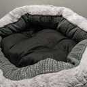 INVENHO Medium Dog Beds for Medium Dogs Washable, Rectangle Dog Bed Medium Size Dog, Orthopedic Dog Bed, Warming Soft Calming Sleeping Puppy Bed Durable Pet Bed with Anti-Slip Bottom M(30"x24"x9") (Grey)