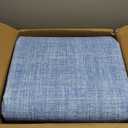 GarveeHome Scalloped Bow Rug for Living Room, Solid Blue Rug for Dorm, Washable Rugs 8x10 Soft Low Pile Non Slip Scalloped Rugs for Nursery College Bedroom Decor Kids Room Playroom