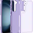 Hualele for Samsung Galaxy S23 Case,[Military Grade Protection] [Dropproof Shcokproof] Non-Slip Grip Dual Layer Rugged Heavy Duty Galaxy S23 Phone Case,Light Purple
