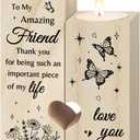 SteadStyle Friendship Gifts for Women Heart-Shaped Candle Holder Gifts for Friend, Birthday Present for Female Friends, BFF Soul Sister Surprises for Mothers Day Christmas