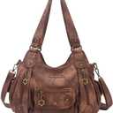 Angel Barcelo Purses for Women Soft PU Leather Shoulder Bag Crossbody Purse and Handbags (Stylish Brown)