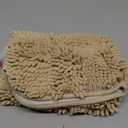 OLANLY Toilet Rugs U-Shaped 24x20, Extra Soft Absorbent Chenille Contour Bathroom Rugs, Dry Quickly, Machine Washable, Non-Slip Bath Mat for Toilet Base, Beige