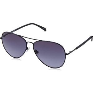 Fossil Men's Male Sunglass Style FOS 3104/ G/ S Aviator, Matte Black, 61mm, 14mm