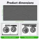 Washing Machine Drain Pan Silicone mat 30x33 Inch Non-Slip Waterproof Washer Drip Tray, Anti-Vibration Soft Mat for Under Dryer or Washer, Floor Leak Protector for Laundry Room (Gray, 53.5"*26.8")