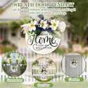 Bless This Home and All Who Enter Wooden Front Door Sign, 12 Inch