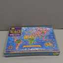 MOTYAWN 200 Pieces World Map Puzzle for Kids & Adults, World Map Jigsaw Puzzle Floor Puzzles Toddler Geography Educational Toys for Boys and Girls, Globe Atlas Puzzle Maps for Kids Learning Games