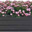 Thanaddo Galvanized Raised Garden Bed 4x3x1ft Outdoor Planter Box Galvanized Steel Garden Bed Kit for Vegetables, Flowers, Herbs and Succulents Black