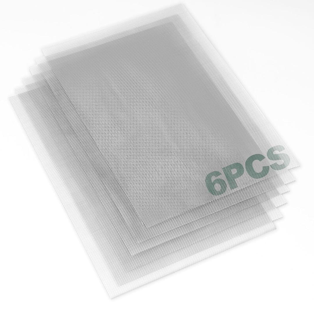 6PCS CHAYUFUN 304 Stainless Steel Wire Mesh Screen, 1mm Hole 20 Mesh, No Rust and Sturdy, Easy to Cut, Heat-Resisting Metal Mesh for Vent, Window Screen Mesh, Cage, Filter Mesh, DIY Projects, etc.