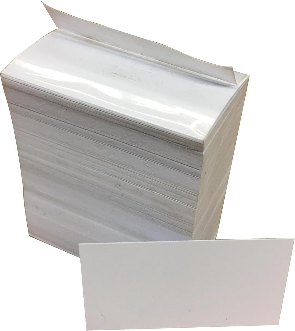 White Styrene Label Holder Chips for Gondola Shelves - Reusable Matte Plastic Price Tag Holders with Clear Visibility for Retail Store Displays - 2000-Pieces in 3.25" L x 1.25" H, 10mm