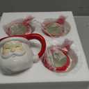 Comfy Hour Joyful Holiday Collection Santa Claus Mugs, Set of 4 Cups, Winter Christmas Gift, Ceramic
