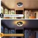Motion Sensor Ceiling Light Indoor, 2-Light Flush Mount Hallway Lighting Fixtures, Black Modern Farmhouse Ceiling Lamp with Clear Glass for Kitchen Porch Entryway Bedroom Living Room