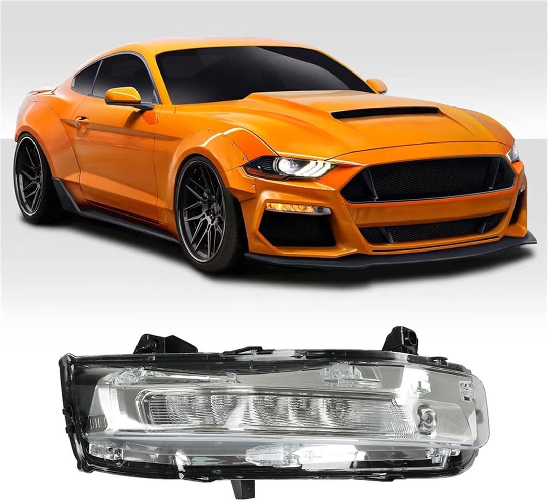 labwork Replacement for Mustang 2018-2022 Right Passenger Side Bumper Front Fog Turn Signal Light FO2521197 JR3Z13200B