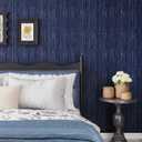 CRE8TIVE Large Size 24"x354" Dark Blue Grasscloth Wallpaper Textured Fabric Blue Wallpaper for Bathroom Self Adhesive Prepasted Grass Cloth Contact Paper Vinyl for Bedroom Kitchen Living Room Walls