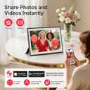 Frameo 10.1" Digital Picture Frame, Smart WiFi Digital Photo Frame with 1280x800 HD IPS Touch Screen 32GB Storage Auto-Rotate Wall Mounted, Share Photos/Videos from Phone Anywhere (Black&White)