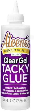 Aleene's Clear Gel Tacky Glue for Crafts, Nontoxic, Applies and Dries Clear, 8 fl oz