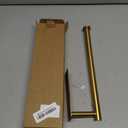 ASTOFLI Paper Towel Holder Under Cabinet No Drilling, Self Adhesive Paper Towel Holder Wall Mount for Kitchen Rack, Under Counter Napin Holder No Drill, RV, 304 Stainless Steel, Gold Brass