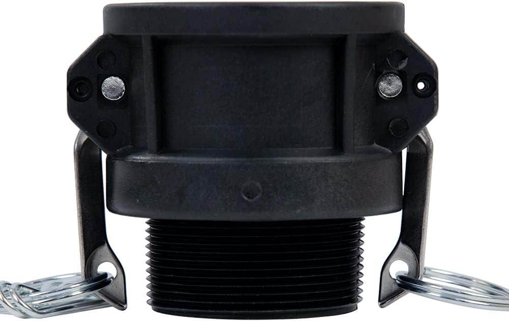 1 PC Polypropylene Cam Groove Fitting Standard Type B Camlock Fittings, 2" Female Coupler x 2" Male Thread 2 inch camlock fittings With Camlock Gasket Inside