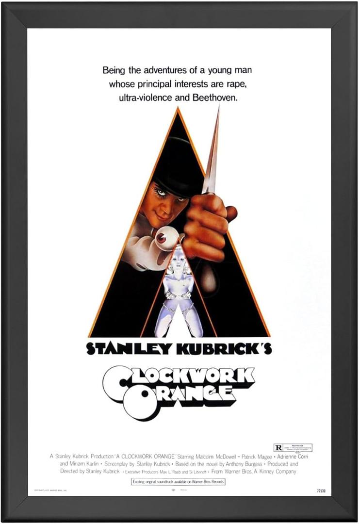 SnapeZo Movie Poster Frame 27x41 Inches, Black 1.7 Inch Aluminum Profile, Front-Loading Snap Frame, Wall Mounting, Wide Series