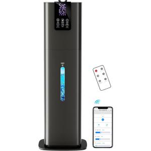 Smart Humidifiers Large Room Bedroom Home, 2.11Gal(8L) Quiet Top Fill Cool Mist Humidifier, Smart App & Remote Control, 3 Speed Humidifier with 360 Nozzle, Humidity Setting for Baby Office(Gray)