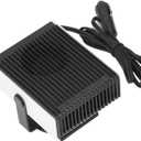 Therwen 2 Pcs 12v Portable Car Heater for Vehicle 150w Windshield Defogger Defroster Car Heater That Plugs into Cigarette Lighter 2 in 1 Fast Heating Cooling Fan for Truck(Silver)