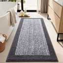 Long 2x4 Ft (48''x24'') Runner Rug for Bathroom,Non Slip Washable Large Kitchen Rugs Bath Rugs, Soft Absorbent Quick Dry Bath Mats for Shower, Hallway, Laundry, Tub(Grey)