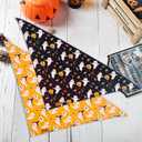 Halloween Dog Bandanas - 2 Pack Fall Dog Bibs | Reversible Pumpkin and Ghost Pet Scarf for Boys and Girls | Premium Durable Fabric | Boo Dog Bandana for Large and Extra Large Dogs (X-Large)