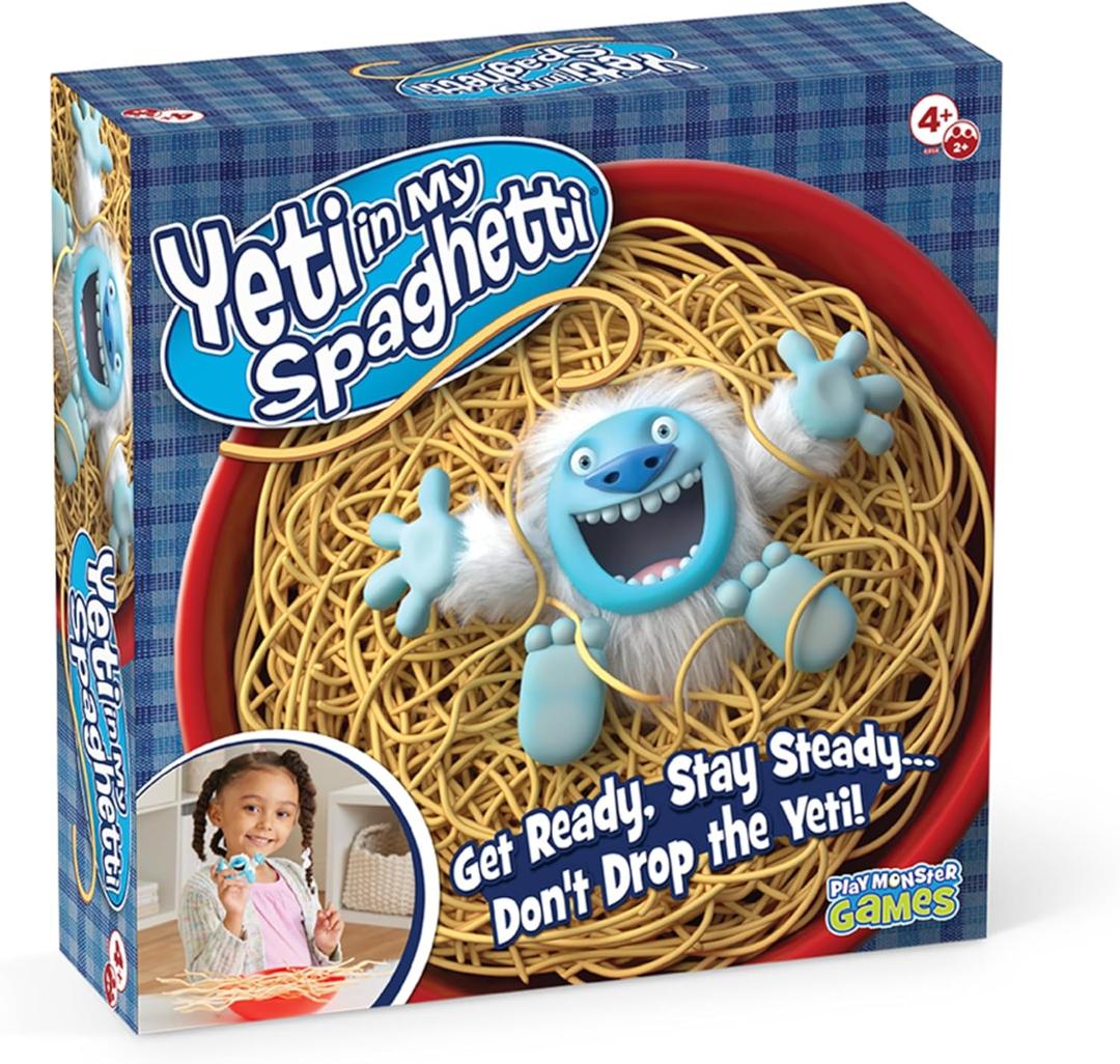 Yeti in My Spaghetti Board Game  Kids Games, Family Game, Multi-Player, Board Games for Family Night, Preschool Toys, Hand-Eye-Coordination Game, Dont Drop Yeti, Ages 4+