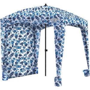 Qipi Beach Cabana - Easy to Set Up Canopy, Waterproof, Portable 6' x 6' Beach Shelter, Included Side Wall, Shade with UPF 50+ UV Protection, Ultimate Sun Umbrella - for Kids, Family & Friends (Sea Life)