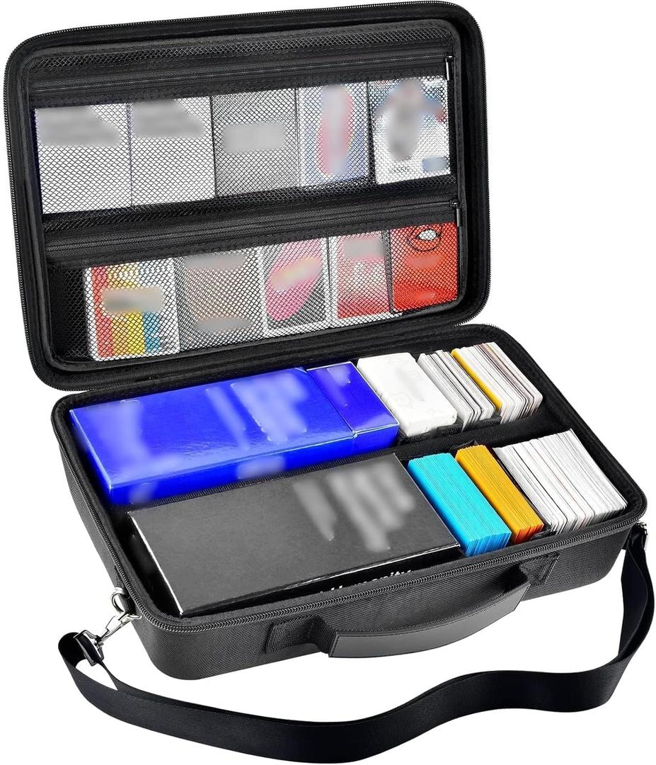 Trading Card Case Storage Box for 2700+ Cards. Deck Boxes Travel Organizer Holder Compatible with TCG/for Topps Baseball Sports/for C.A.H/for UNO/for MTG/for Yu-Gi-Oh Games -Black