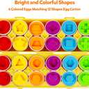 Montessori Geometric Eggs,12 pcs Set Color & Shape Egg Puzzle Toys Matching Eggs for Toddlers 1-3,Preschool Educational Sorting Game Fine Motor Toy Easter Gifts for Kids Boys Girls
