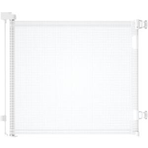 Retractable Baby Gate for Stairs 33 Height, Expands up to 71 Width Safety Gate for Infants, Toddlers, Dogs & Pets Easy Install, Secure Closure, White Mesh Design for Indoor & Outdoor Use