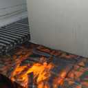 Burning Firewood Backdrop Burning Fireplace Blazing Fire Flaming Woods Warm Photography Background Winter Camping Barbecue Christmas Party Portrait Studio Photo Props Polyester 31x38"