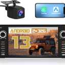 AWESAFE Android Car Stereo for Jeep Wrangler Radio 2007-2018 Chrysler Dodge Ram 1500 with Wireless Carplay, 7 Inch Touch Screen for Jeep Car Radio with WiFi GPS FM Radio + Backup Camera