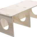 Baluue Hamster Solid Wood Hideout House Multi-Purpose Small Pet Cabin for Sleeping and Chewing Safe Hideaway for Hamsters Mice and Small Animals 11X5X4.3 Inches