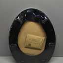 Pro Elite Heavy-Duty Wood Toilet Seat Elongated, Black, Magnetic Quick-Release Easy-Clean and Change, HushMotion Soft Close, StainShield High-Gloss Finish, Arch-Tite Secure Fit