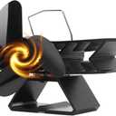 3-Blade Heat Powered Wood Stove Fan, Non-Electric Thermal Fireplace Fan, for Wood Burning Fireplaces Pellet Stoves, Indoor Use for Living Room Bedroom