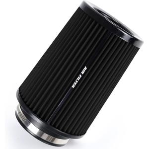 3 3.5 4 Inch Cold Air Intake Filter 76mm 89mm 101mm High Performance Washable 3 Sizes in 1 Clamp-On Replacement Cone Air Filter Black