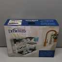 Dr. Brown's Baby Bottle Drying Tower, Stand-Up Countertop Drying Rack with Organized Storage for Baby Essentials, Space Saving Vertical Rack, Black/White