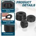 uxcell 12Pcs Thick Rubber Spacer, 1 Inch OD x 5/16 Inch ID x 1 Inch Thickness Round Rubber Bushings Anti Vibration Flat Spacer Washers for Home Industrial Machinery