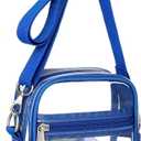 Fibrdoo Clear Crossbody Purse Bag, Clear Bag Stadium Approved with Front Pocket for Concerts Sports Festivals