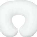 Boppy Nursing Pillow - Ergonomic Bottle & Breastfeeding Pillow with High, Firm, Large Area, Water-Repellent Cushion with Washable Cover; Baby Safety Alliance Verified - White