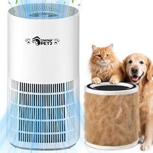 Ownpets Pet Air Purifier for Large Room up to 2620 ft², H13 HEPA Washable Filter for Pet Odor Hair Dander Pollen, Quiet Air Cleaner with Air Quality Monitor