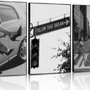 Black and White Fashion Woman Wall Art Modern Feminist Painting Picture Wall Decor Trendy Chic Luxury Retro Glamour Poster Print Artwork for Bedroom Living Room Apartment Home Decoration (beatles)