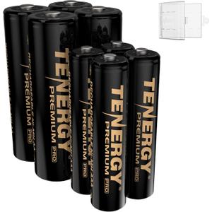 Tenergy Premium PRO Rechargeable AA and AAA Batteries, High Capacity NiMH 2800mAh AA 1100mAh NiMH AAA Batteries, 8 Pack 4AA and 4AAA Rechargeable Batteries