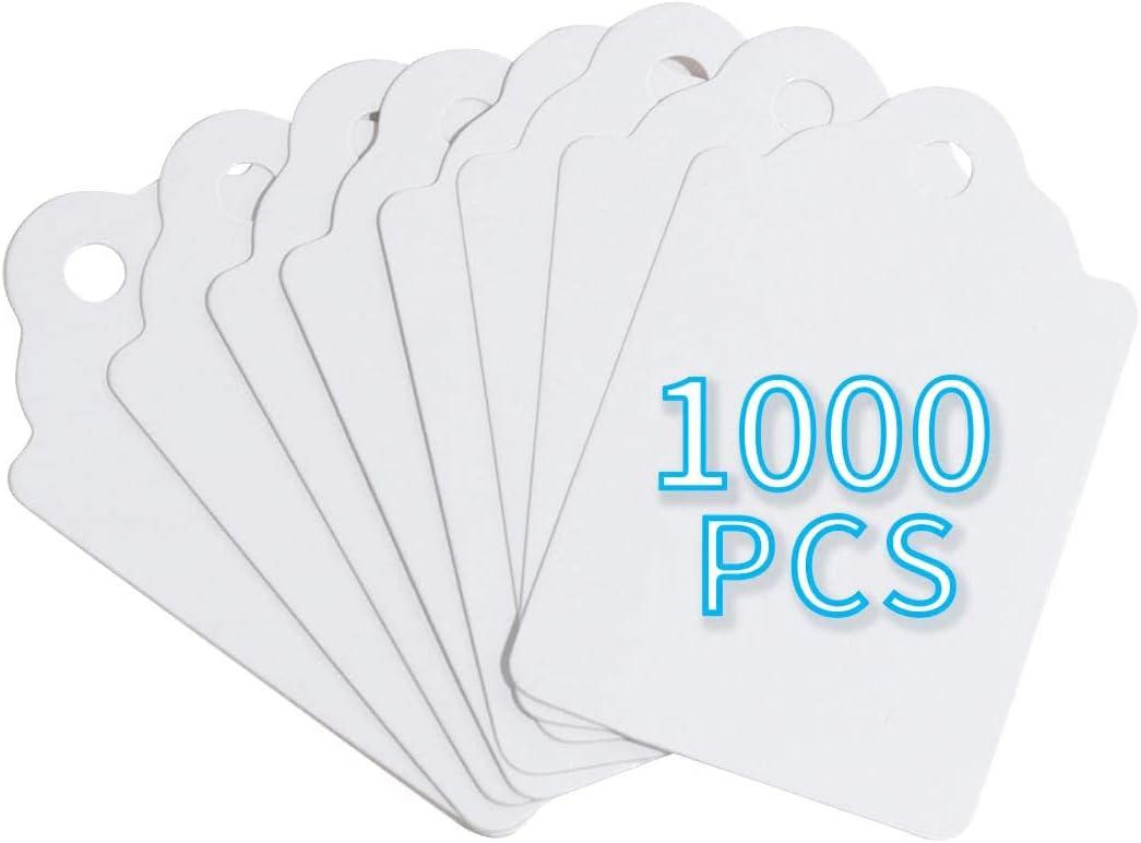 FEMELI 1000 Pcs Price Tags for Tag Gun, 1.75 x 1.1 Inches Unstrung Marking White Blank Paper Sale Tag for Clothes, Shoes, Jewelry