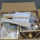 2-Pack Gold Pendant Lights Kitchen Island, Modern Mid Century Light Fixtures Hanging Lamp for Kitchen, Farmhouse Kitchen Pendant Lighting Over Island, Metal Cage Design