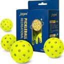 Pickleball Balls 4-Pack 40-Hole Outdoor Balls, High Bounce, Durable Construction, Balanced Flight for Practice & Rec Play-Neon Green