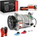 A-Premium Air Conditioner AC Compressor with Clutch Compatible with Volvo XC60 2015-2017 2019, XC90 2017-2022, S60 Cross Country 2017-2018, XC70 V60 Cross Country, S80, S90, V90 Cross Country, 2.0L