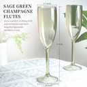 XUWAIDSGN 10 Pcs Reusable Champagne Flutes Plastic Wine Glasses Bulk Vintage Champagne Flutes Mimosa Bar Glasses Stemmed Drinking Cups 5.4OZ for Christmas Birthday Wedding Bride